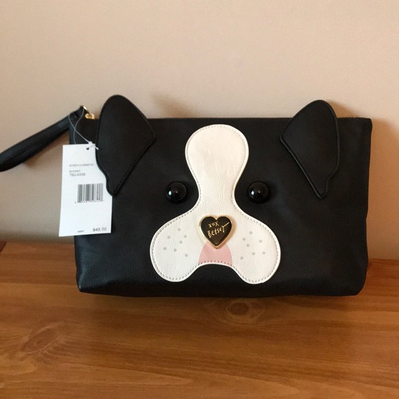Betsey Johnson Handbags - BETSEY JOHNSON DOGGIE COSMETIC/WRISTLET 48.00 NWT